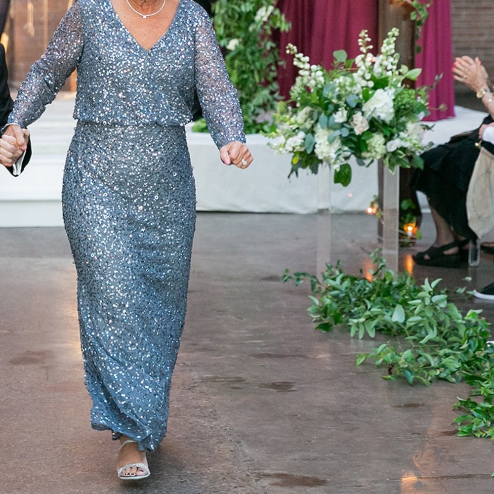 Adrianna Papell Size 12 Sequined Gown mother of bride~gala~new years